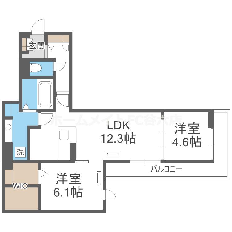 ナティサウス(2LDK/3階)の間取り写真