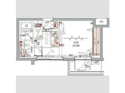 クレヴィスタ板橋志村(1K/1階)の間取り写真