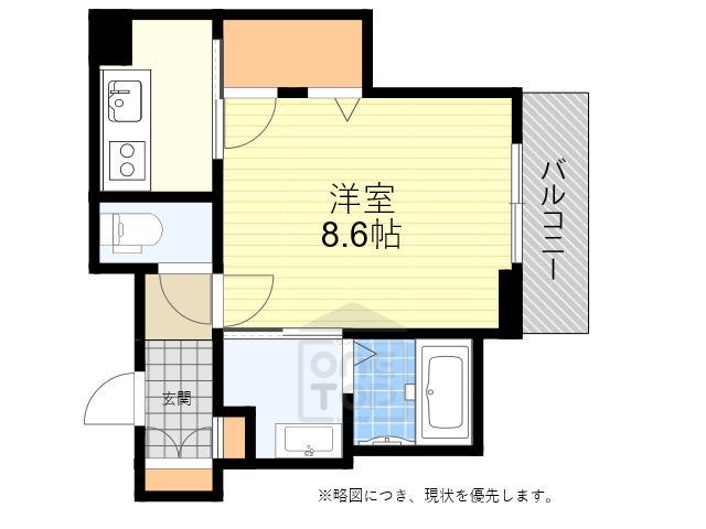 シャーメゾン アリビオ(1K/3階)の間取り写真