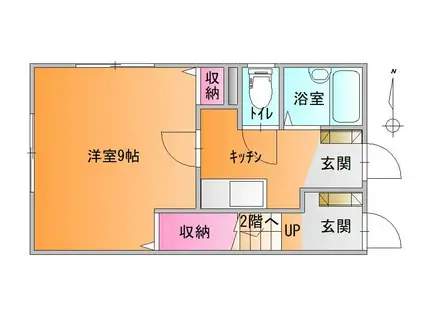 アーデンホーム(1K/1階)の間取り写真