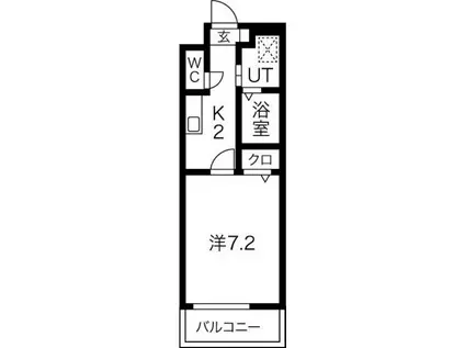 サニーコート松軒(1K/1階)の間取り写真