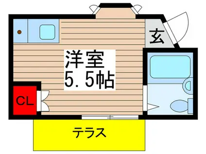 クウォーターパレス(ワンルーム/1階)の間取り写真