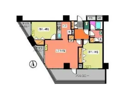 アルタイル・M(2LDK/10階)の間取り写真