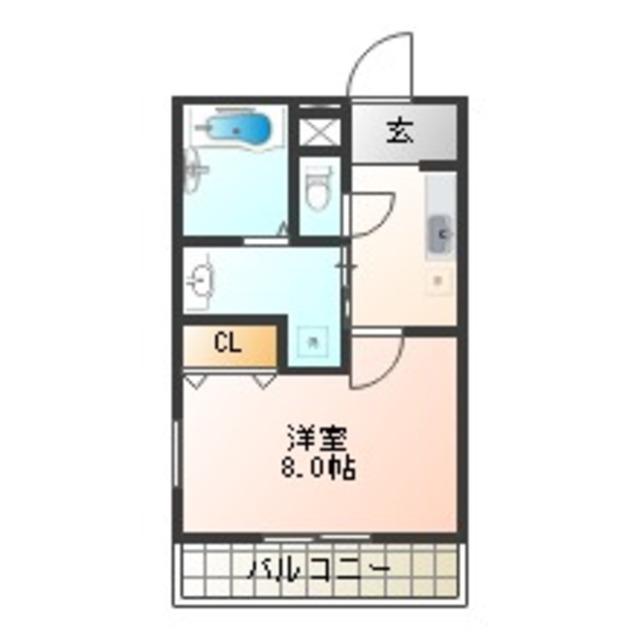 フジパレス我孫子前III番館(1K/1階)の間取り写真