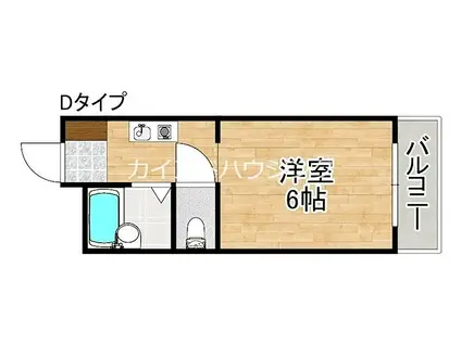 WAVE HOUSE(1K/3階)の間取り写真