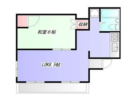 石田コーポ(1LDK/5階)の間取り写真