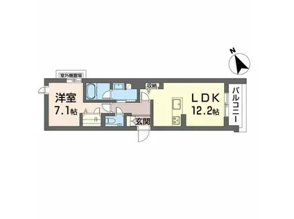 KAWANA TERRACE(1LDK/3階)の間取り写真