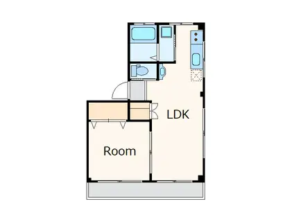 渡辺マンション(1LDK/4階)の間取り写真