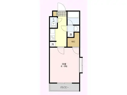 アグレアーブル千人町(1K/4階)の間取り写真