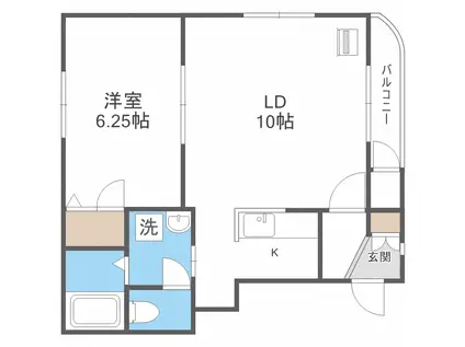 オリエントコートS14W8(1LDK/3階)の間取り写真