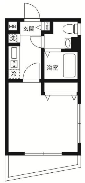 EL MAISON DAIKANE(1K/2階)の間取り写真