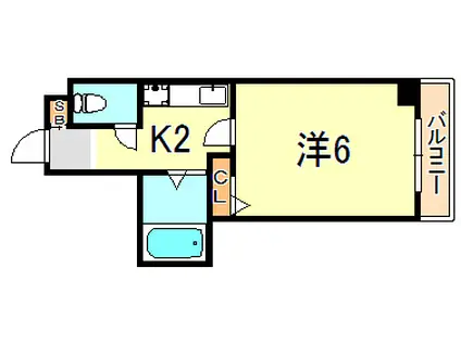 MS RESIDENCE今寺(1K/4階)の間取り写真