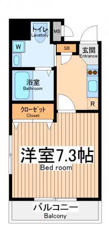 アーデン町田(1K/13階)の間取り写真