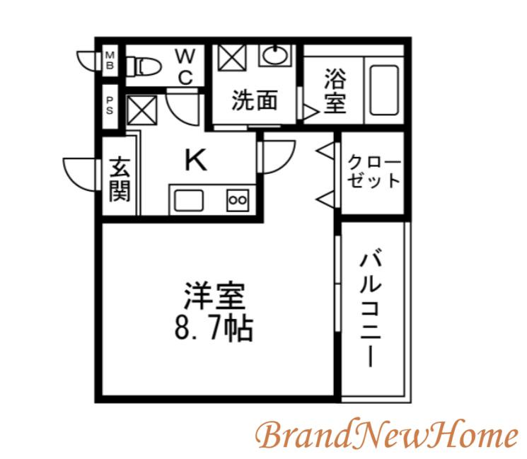 ラメゾン向陵中町II番館(1K/3階)の間取り写真