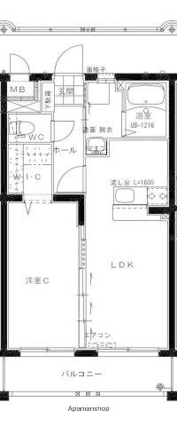 ラヴィドール(1LDK/4階)の間取り写真