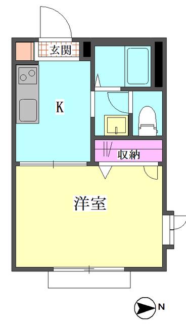 アルシオン南蒲田(1K/1階)の間取り写真
