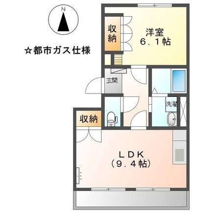 プラン シエル(1LDK/2階)の間取り写真
