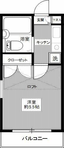 プレザンメゾン町田(1K/2階)の間取り写真