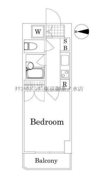 プレール東神田(1K/9階)の間取り写真
