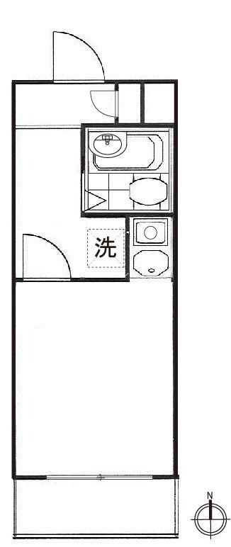 クレッセント三軒茶屋(ワンルーム/1階)の間取り写真