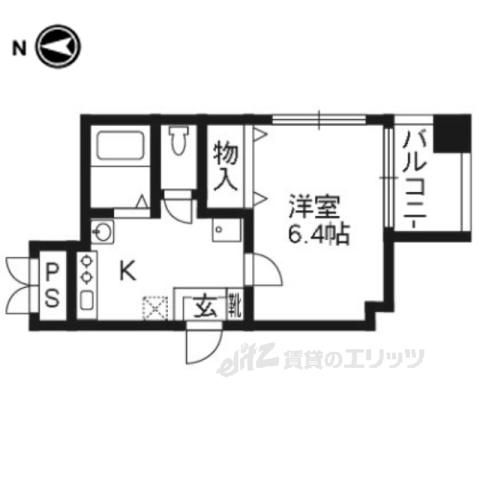 五条高倉VIVRE2(1K/2階)の間取り写真