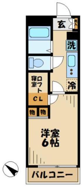 レオパレスパセオ栗平(1K/1階)の間取り写真