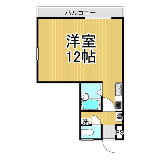 FKマンション(ワンルーム/2階)の間取り写真