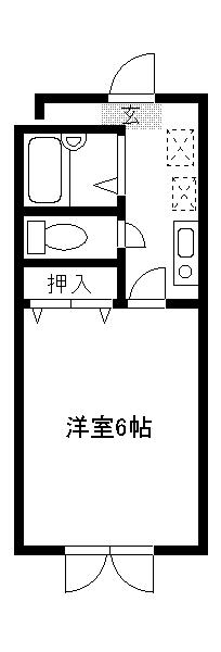 アットイース(1K/2階)の間取り写真
