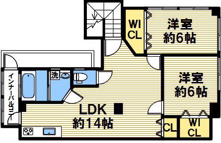 生和ビル(2LDK/2階)の間取り写真