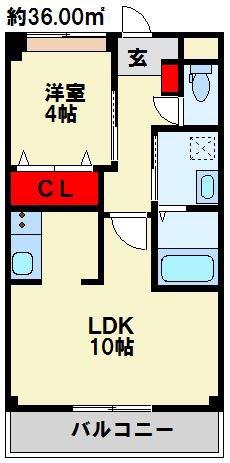 ルコネッサンス(1LDK/2階)の間取り写真