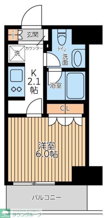 CITY LUX TOBE(1K/3階)の間取り写真