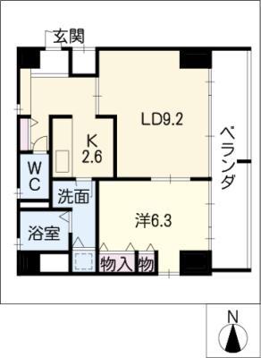 丸の内TERRACE(1LDK/7階)の間取り写真