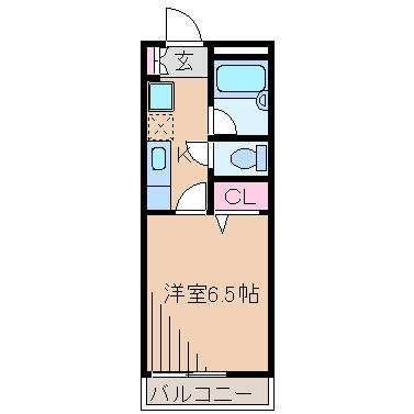 ブールヴァール菊名(1K/2階)の間取り写真