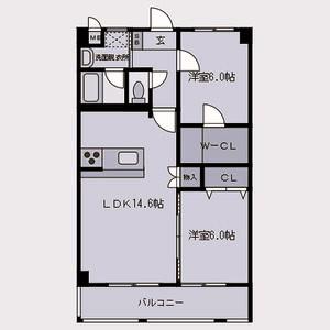 MERVEILL ISHIDA(2LDK/6階)の間取り写真