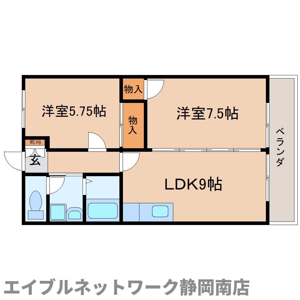 アストロ(2LDK/1階)の間取り写真