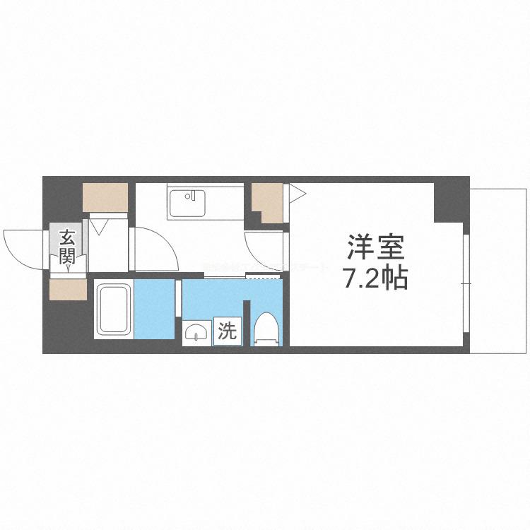 ノエラニー岸里(1K/7階)の間取り写真