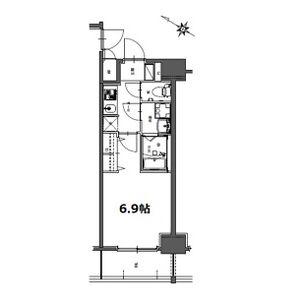 S-RESIDENCE神宮西駅前ASCENT(1K/8階)の間取り写真