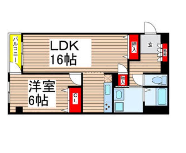 PIER3(1LDK/1階)の間取り写真