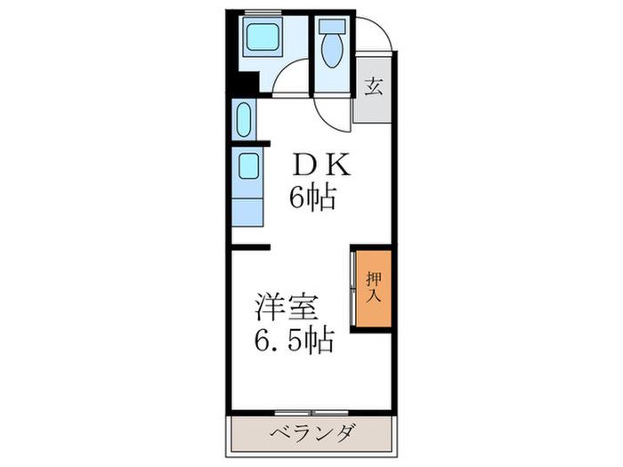 イツワマンション(1DK/3階)の間取り写真