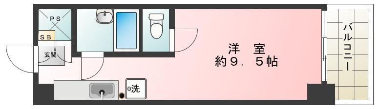 カーサ相生(ワンルーム/2階)の間取り写真