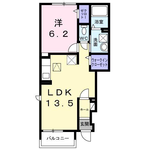 カムラフォレスト(1LDK/1階)の間取り写真