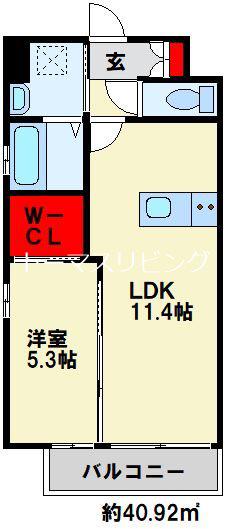 アピアランス歯大前 II(1LDK/10階)の間取り写真