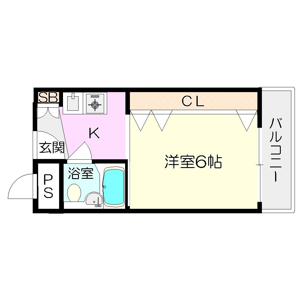 アートレジェンド(1K/3階)の間取り写真