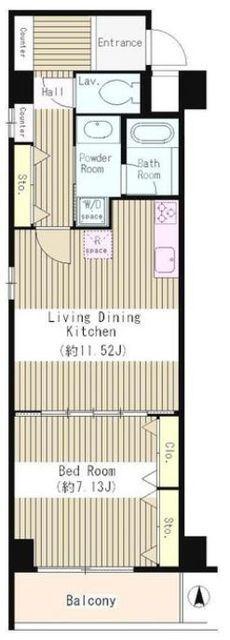 RESIDENCE SATSUMA(1LDK/3階)の間取り写真