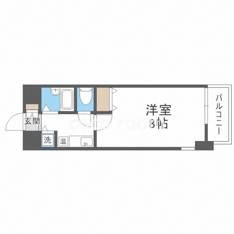 パークヴュー北梅田(1K/6階)の間取り写真
