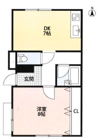 C.M.S シーエムエス(1DK/1階)の間取り写真