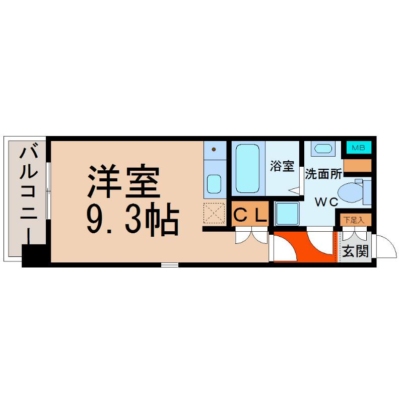 YS上前津(ワンルーム/6階)の間取り写真