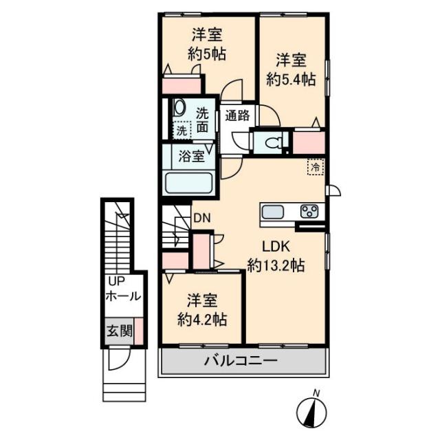 エルツI(3LDK/2階)の間取り写真