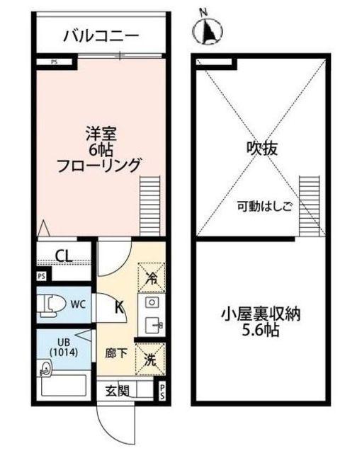 ベルフォレスタ杉並(1K/2階)の間取り写真