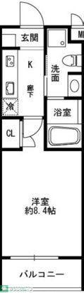 GENOVIA八潮(1K/3階)の間取り写真